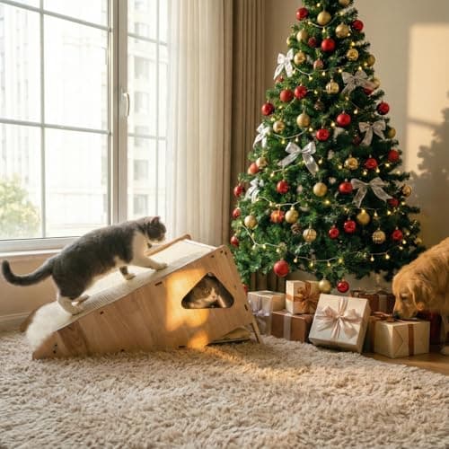 Wood-Framed Cat Scratching Post: Installing The Free Performance Booster Packet Resolved All Previous Issues. Integrated Post Tunnel House Bed. All-in-One Space Saver for & Budget-Friendly (32in) - Thumbnail 6