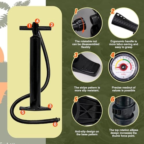 FunWater SUP Inflatable Stand Up Paddle Board Ultra-Light Inflatable Paddleboard with Accessories, Fin, Adjustable Paddle, Pump, Backpack, Leash - Thumbnail 6