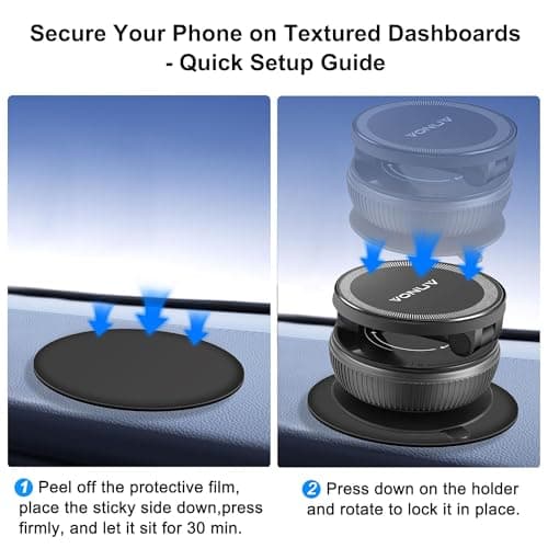 VONUV Magnetic Phone Holder for Car, 2025 Upgrade with 96LBS Ultra Suction & 2800gf Strong Magnet, 360° Adjustable Hands-Free Mount, Premium Car Accessories for Women Men, Fits iPhone/Android - Thumbnail 4