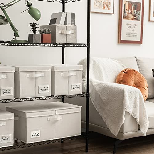 GRANNY SAYS Large Storage Bins with Lids, Decorative Storage Boxes with Double-Lids, Extra Large 63L Closet Organizer for Clothes, Toy Storage Chest, Ivory, 1-Pack - Thumbnail 3