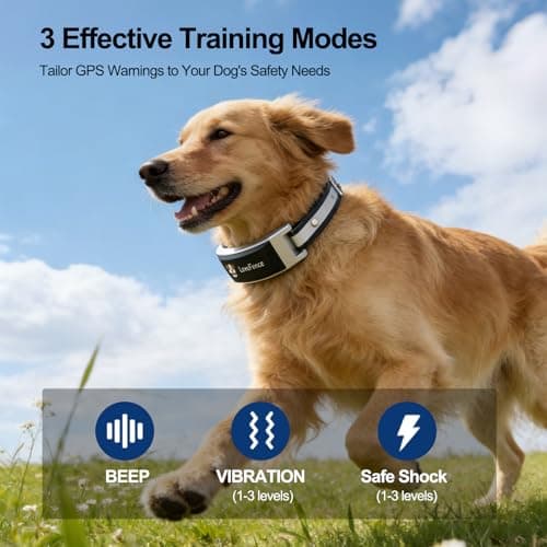 GPS Electric Dog Fence, Wireless Dog Fence, Subscription-Based System, Portable Fence for Outdoor Use, Rechargeable Waterproof Silicone Collar Adjustable for Dogs - Thumbnail 6