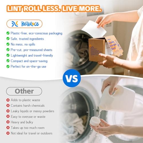 BellaLuce Laundry Detergent Sheets - Laundry Sheets, 400 Loads, Eco-Friendly, Plastic-Free, Fresh Linen Scent, Space Saving, Fast Dissolve & Hypoallergenic - Thumbnail 4