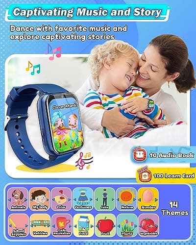 Sueseip Kids Watch for Boys Toys Age 6-8, HD Touchscreen Dual Cameras Smart Watch for Kids Ages 5-7, Kid Toys with 35 Games Learn Card Audio Story for 6 7 8 9 10 Year Old Boys Birthday Gifts - Thumbnail 3