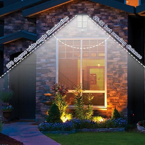 WaitScher Solar Motion Lights Outdoor Waterproof 10000LM LED Security Flood Lights Dusk to Dawn for Outside Yard, Driveway, or Garden Path 2 Pack - Thumbnail 5