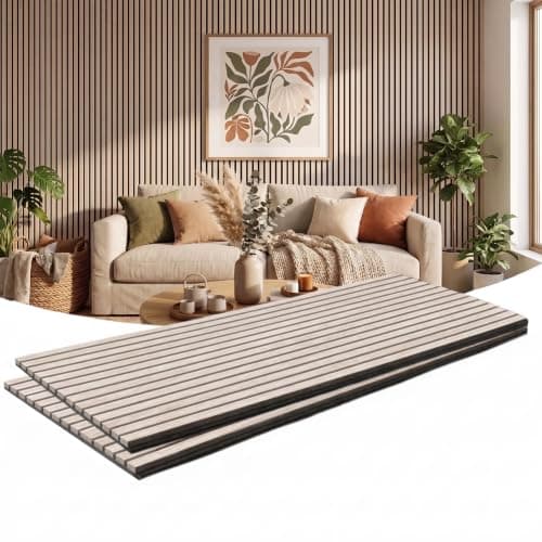 2 Packs Acoustic Panel, 47.2"x23.6" Slat Sound Absorbing Panel, Sound Proof Panels for Office,Home Theater,Studio, Wall, Oak - Image 1