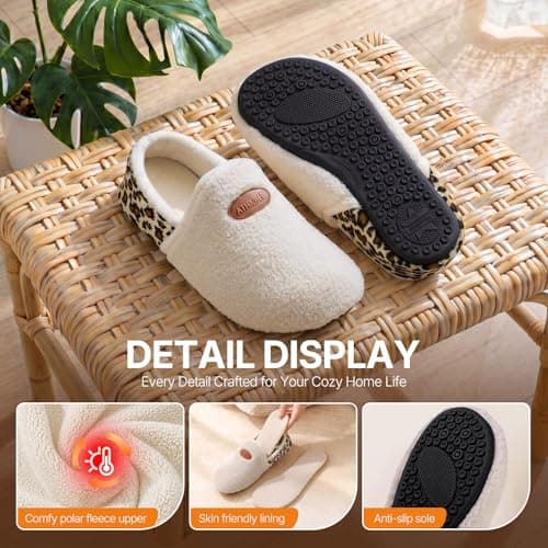 ATHMILE Mens Womens House Slippers Soft Slip-on Slipper Socks Non-Slip Indoor Outdoor House Shoes for Home Bedroom Travel Gifts for Women Men - Thumbnail 4