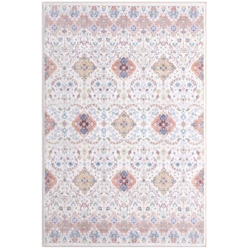Vanmoos 3x5 Area Rugs for Living Room - Washable, Non-Slip Medium Accent Rug for Bedroom, Kitchen, Entryway - Durable Carpet for High-Traffic Areas & Home Decor, Charm/Beige - Thumbnail 6