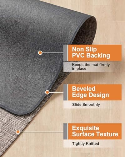Carvapet Office Chair Mat for Hardwood Floor, 36x48 Inch Heavy Duty Floor Protector, Non Slip Desk Chair Mat for Rolling Computer Gaming Chairs, Easy to Clean Light Brown - Thumbnail 6