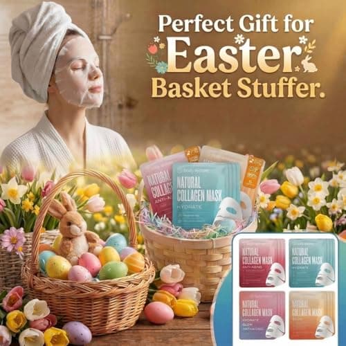 Body Restore Natural Collagen Face Mask – Mothers Day Gifts for Mom, Hydrating Skin Care, Birthday Gifts for Women, Self Care Spa Gifts – Variety 12 Pack - Thumbnail 2