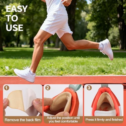 GQTJP Heel Pads Cushion Inserts for Loose Shoes, Heel Grips & Liners for Men Women – Protectors Against Blisters, Heel Pain, Slipping & Friction(6 Pairs, Black) - Thumbnail 4