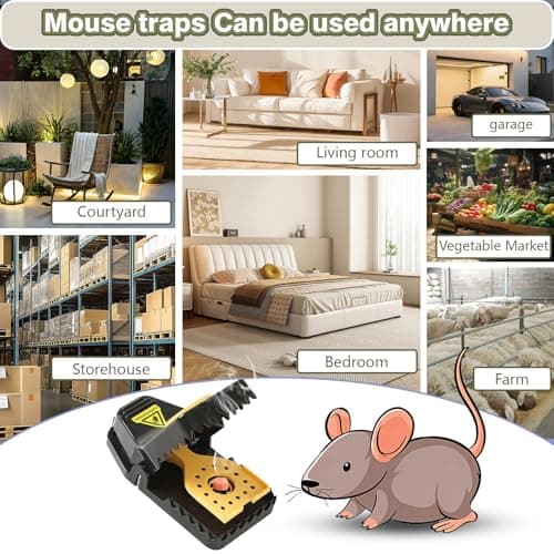 Mouse Traps - Rat Trap Quick Effectively best Mouse Trap [New update] mousetraps used indoor & outdoor reusable mouse traps, snap traps for mice traps used basement/garage/attic etc 9set(2L+6s+1*clip) - Thumbnail 5