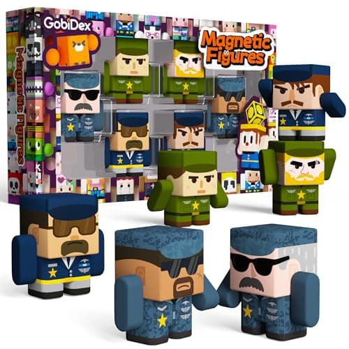 GobiDex Magnetic Army Men Action Figures, Military Toy Soldiers Expansion Pack, Compatible with Magnetic Building Blocks, STEM Army Toys for Boys Girls, Fun Toddler Kids Gifts Ages 3+ - Image 1