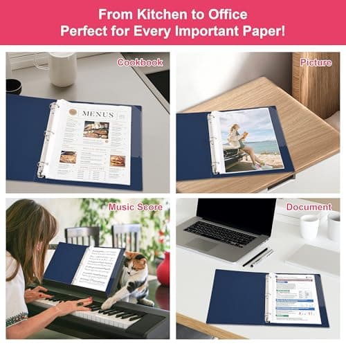 Sheet Protectors 500 Pack | Fits 8.5x11 Paper & 3-Ring Binders | Glare-Reducing Textured Surface with Reinforced Edges | Acid-Free Top-Loading for Home, School & Office - Thumbnail 3