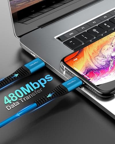 COOLSELL 1ft Short USB C Cable,3 Pack Silicone 60W Fast Charging Cord USB C to Type-C Compatible with iPhone 17/16/15 Samsung Galaxy S23 S22 Google Pixel, iPad for Power Bank/Car/Office/Travel - Thumbnail 5