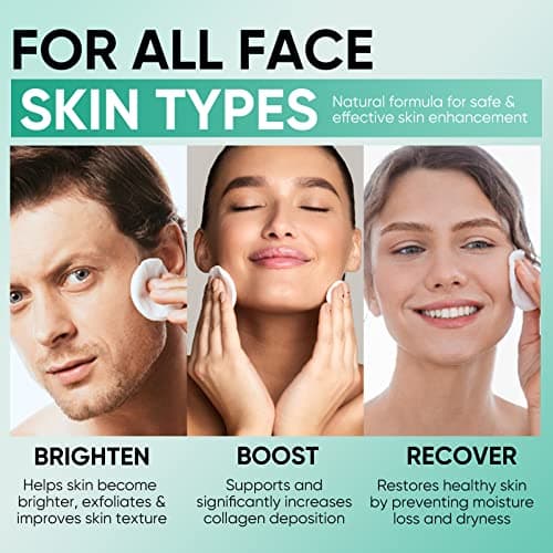 YAFUSIPE Glycolic Acid 35% Toner Pads AHA Facial Resurfacing Exfoliate Salicylic Acid Exfoliating Face Wipes Chemical Peel Exfoliant Peeling Glycolic Peel Pad for Wrinkles Acne Blemish 50 Pads - Thumbnail 2