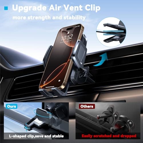 TECKNET Cup Phone Holder for Car - Adjustable Gooseneck Cup Holder Phone Holders with Air Vent Holders & Expandable Base, Cupholder Phones Mount for iPhone 17/16 Pro Max and All Cell Phones, Car Model - Thumbnail 6