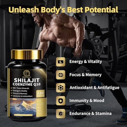 BBEEAAUU Shilajit for Men with Sea Moss & Ashwagandha,12 in 1 Hima*Layan Shilajit Supplements Capsules with Coenzyme Q10, Fulvic Acid & Humic Acid, Lion's Mane, Support Energy & Immunity, 120 Counts - Thumbnail 6