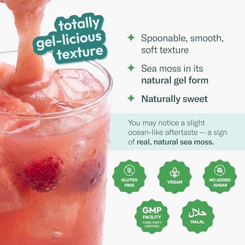 TrueSeaMoss Sea Moss Gel – Wildcrafted Seamoss with Fruits – Jams & Jellies – Watermelon/Raspberry, Pack of 1 (Labels may Vary) - Thumbnail 5