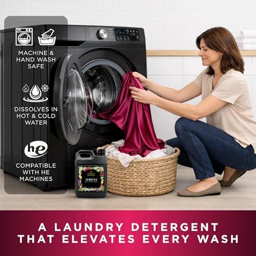 Honestly Margo Athena Luxury Laundry Detergent (64 oz, Pack of 1) – Laundry Detergent Scented with Amber Musk, Pink Pepper Perfume and Rose Perfume | Delicate Laundry Detergent, Liquid Soap, 22 Loads - Thumbnail 3