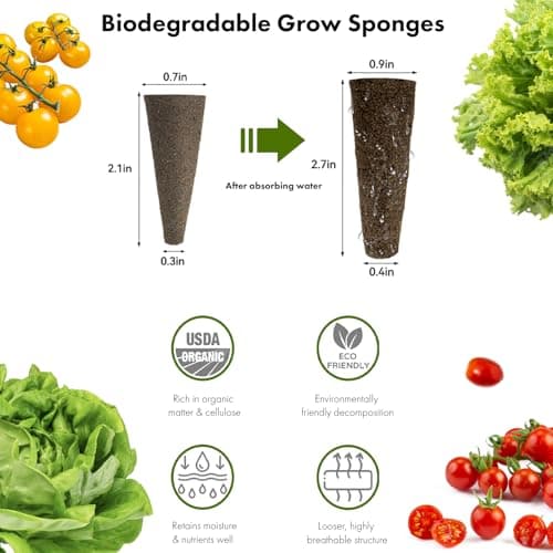 LYKO Low-Calorie Salad Seed Pods for AeroGarden, Ahopegarden, iDOO Hydroponics Growing System, 350 Seeds+ Including American Fast Lettuce, Buttercrunch Lettuce, Red Tomato, Golden Tomato (12-Pods) - Thumbnail 5