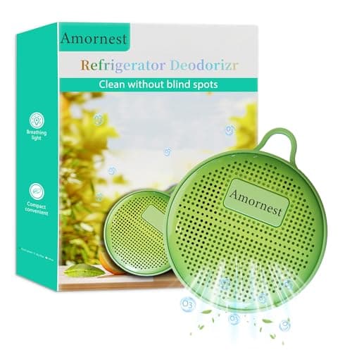 Refrigerator Deodorizer Odor Eliminator, Last for 10 Yeas Fridge Deodorizer Compact Fridge Freshener Deodorizer More Effective Than Baking Soda Bamboo Air Purifying Bags,Grass Green