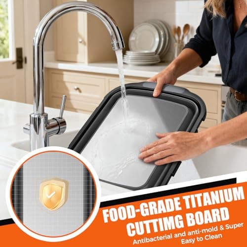 Collapsible BBQ Prep Tubs with Titanium Cutting Board, Large-Capacity（5.3Gal/20L）Barbecue Utensils, with Locking Lid, Strong Sealing and Leak-Proof Design. Suitable for Kitchen and Outdoor. - Thumbnail 6
