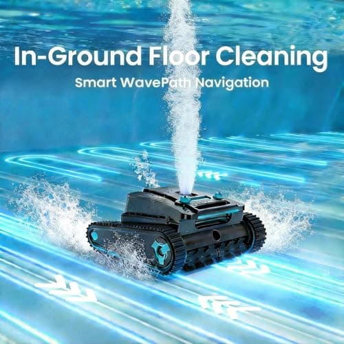 Robotic Pool Cleaner, Cordless Vacuum Pool Robot for In-Ground Pools up to 2153 Sq Ft, Wall/Waterline/Floor Cleaning, Smart Self-Parking, 120-Min Runtime, 4L Filter Basket (4L-Filter Basket) - Thumbnail 4