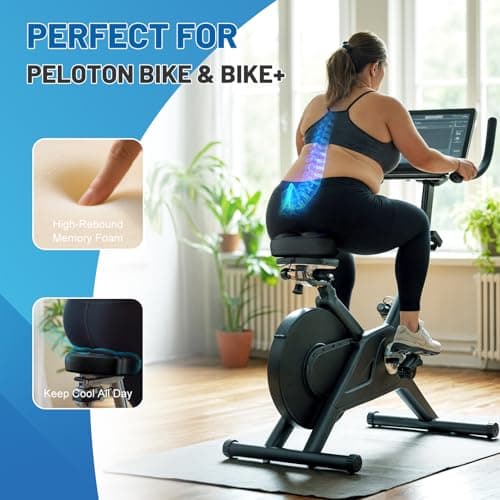 APECYC Wide Bike Seat Cushion, Oversized Gel Padded Bicycle Seat Cover for Men Women Comfort and Soft Saddle Cushion for Peloton, Stationary, Exercise, Mountain Bikes - Thumbnail 2