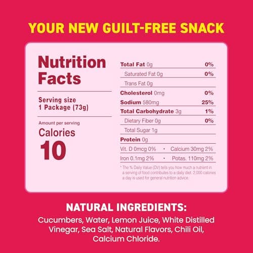 Freestyle Snacks Pickle Chip Snack Packs - Spicy Dill - All Natural, Fresh-Packed Deli-Style Pickles - Non-GMO, Kosher, Gluten-Free, Low Calorie Snacks - 3.5 Ounce (6 Pack) - Thumbnail 2