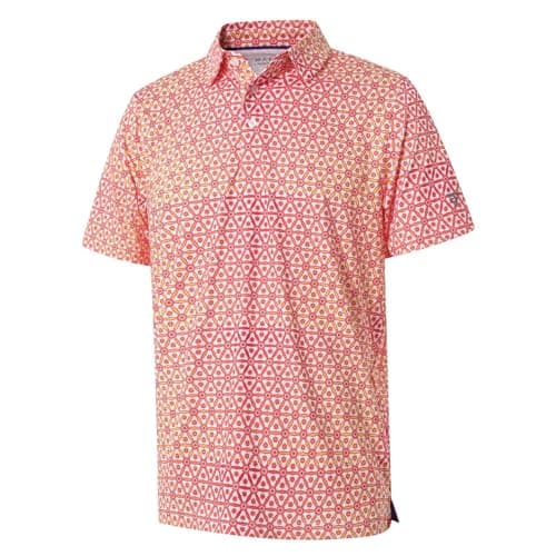 Golf Shirts for Men Dry Fit Short Sleeve Print Performance Moisture Wicking Polo Shirt - Image 1