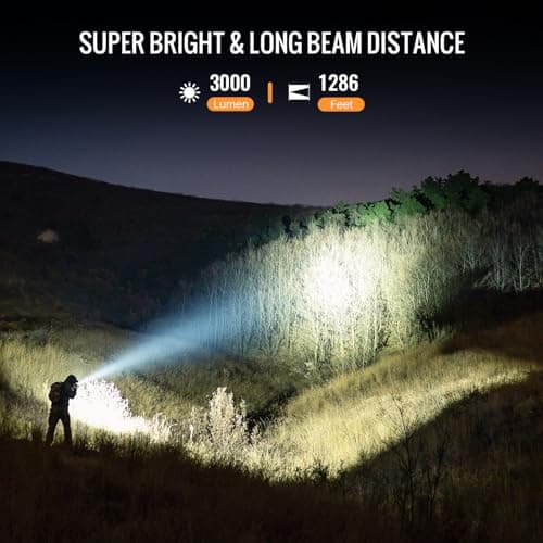 Sofirn SK30 Tactical Flashlight Rechargeable, 3000 High Lumens Pocket Flashlight with Holster, Dual Tail Switches 6 Modes IPX8 Waterproof LED Flashlight for Emergency, Work, Outdoor & EDC - Thumbnail 2