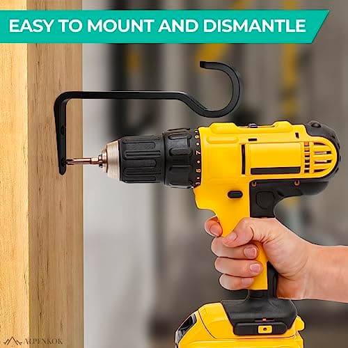 2 Pcs Wall Plant Hanger 6 inch – Indoor Hook easy Installation for Hanging Lanterns, Flower Baskets, Planters & Outdoor Decor - Durable Metal Alloy Plant Wall Hooks, Anti-Corrosion & Elegant Design - Thumbnail 6