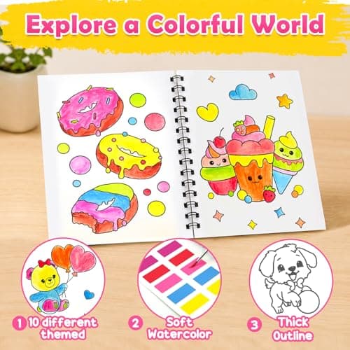 FEREDO KIDS Coloring Books Party Favors for Kids - 24 Pack Mini Water Coloring Books Paint Sets for Kids, Goodie Bags Stuffers Students Classroom Gifts Bulk, Easter Basket Stuffers Bulk - Thumbnail 5
