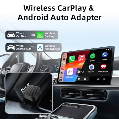 Mini Wireless CarPlay Adapter Android Auto Dongle for iPhone & Android Plug & Play Fits Most Cars 2015+ USB Type-C Compact Design - Thumbnail 2