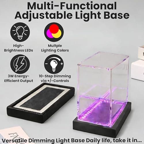BIU-BOOM LED Display Base for PKMN ETB Acrylic Case, RGB Wooden Light Base for Elite Trainer Box & Booster Box Display, Etb Acrylic Case LED Stand for Trading Card Collectibles (Case Not Included) - Thumbnail 2