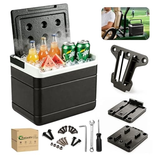 Golf Cart Cooler Mount, 48H Insulated Golf Cart Ice Chest, Portable Golf Cooler Mount Compatible with Yamaha Club Car EZGO, Replaces OEM 102588101 103886801 | Perfect Father's Day Gifts - Image 1