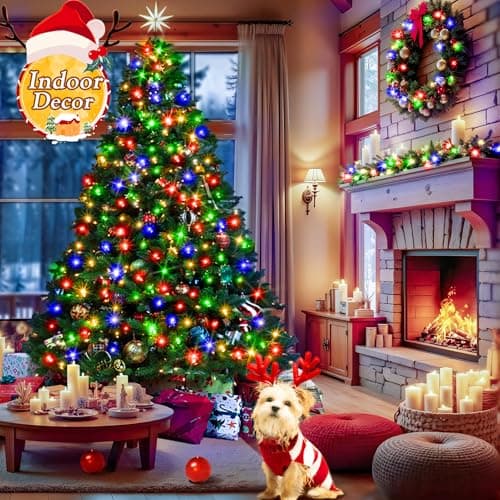 KNONEW 403ft 1000 LED String Lights Outdoor Christmas Lights 8 Modes & Timer Fairy Light Plug in Waterproof LED String Lights for Xmas Yard Tree Wedding Party Holiday Decorations (Multicolor) - Thumbnail 2