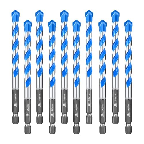 BRSCHNITT Carbide Drill Bit Set - Dry Drill Bit Set for Masonry, Concrete, Bricks, Wood, Plastic etc(8MM*10 Quick-fit Shank) - Image 1