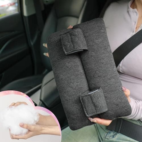 BEYOUDO Post-Op Seat Belt Pillow – Ice/Hot Pocket for Chest/Heart Travel, Small Grey - Thumbnail 6