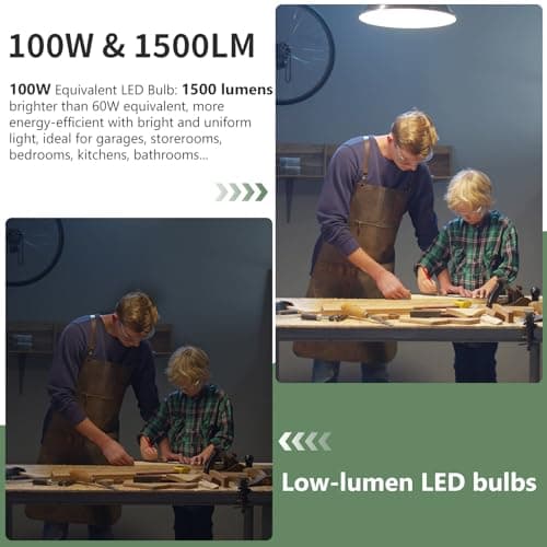 evelor 24-Packs A19 LED Light Bulbs,100 Watt Equivalent Daylight 5000K Bright Bulbs Efficient 13W,1500 Lumens E26 Base, Non-Dimmable, 15000-Hour Lifespan for Bedroom, Living Room, Office - Thumbnail 4