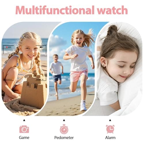 AXYWINBO Kids smart Watch for Girls Boys 4g GPS Call Text-Smart Watch for Kids Game Camera Pedometer Alarm Clock Calculator-Kid Watches for Girls Boys 4-12 Ages Gifts Pink - Thumbnail 5