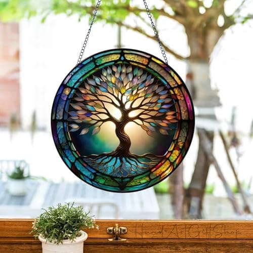 Colorful Tree of Life Suncatcher - Thumbnail 3