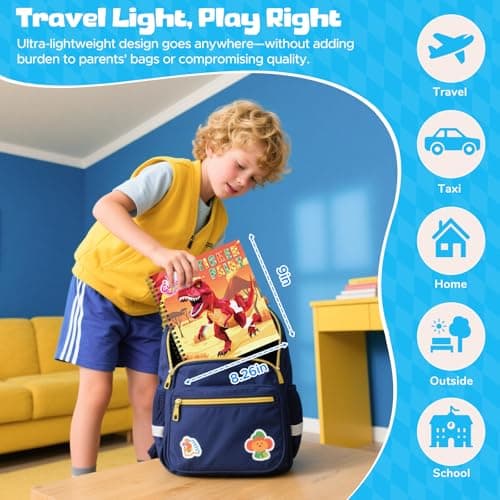 CutteeyFyry 4PCS Paint by Number Sticker Book Travel Activities Toys for Girls Boys Kids Ages 4-10 Road Trip & Airplane & Long Car Rides, Birthday Present, Preschool Classroom Party Gifts - Thumbnail 6