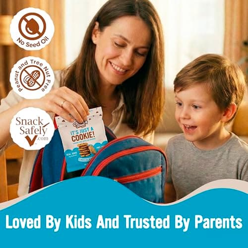 Cooper Street Snacks It's Just a Cookie - Thin & Crispy Butter Cookies, Nut, Soy & Seed Oil Free, School Safe For Kids Or Lunchbox For Adults - Chocolate Chip - 12 Pack (1.25oz) - Thumbnail 6