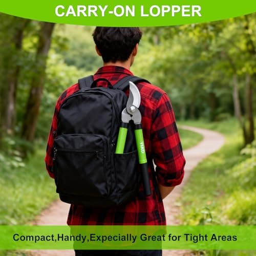 Loppers for Tree Trimmer 15" Branch Cutter and Garden Shears Set Bypass Pruning Shears,Rust-Resistant Clipper,1.5" Diameter Cut Capacity,Shock-Absorbing Handle,Gardening Pruners for Yard,Plant,Hedge - Thumbnail 5
