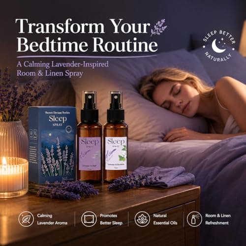 SCENTORINI Sleep Spray, 5.07 oz Pillow Spray with Lavender Essential Oil for Sleep Calming, 2 Pack Relaxing Aromatherapy Pillow Mist for Bedding, Liners, Sheets, Room Spray Air Freshener - Thumbnail 4