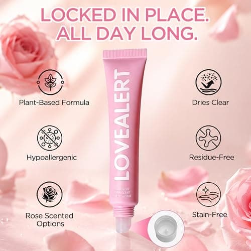 LOVEALERT Body Glue for Clothes – 20ml Liquid Fashion Tape Alternative, Fast Drying 60s Body Adhesive for Clothing, Sweat Resistant Skin Glue for Strapless Dresses, Low-Cut Tops, Wigs(Rose) - Thumbnail 4