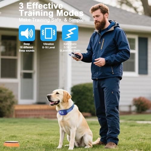 Aikko Dog Shock Collar with Remote - IPX7 Waterproof, 3 Training Modes (Beep, Vibration, Shock), Rechargeable E-Collar for Most Breeds, Anti-Bark & Adjustable Humanitarian Training Collar for 2 Dog - Thumbnail 2