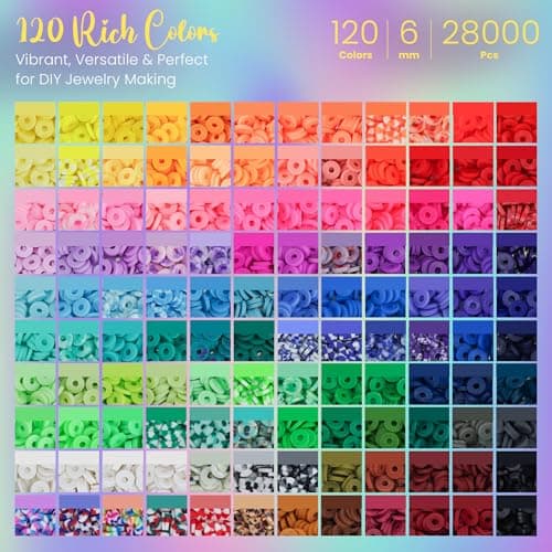 Sunlode 30,000Pcs Clay Beads Bracelets Making Kit, Beads for Bracelets 6 Boxes Bead for Jewelry Making Kit Friendship Bracelet Gifts Trendy Stuff Letter Bead Craft Adult - Thumbnail 6