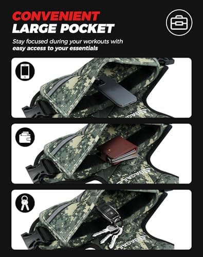 BAGAIL Adjustable Weighted Vest for Women 4-10lb, Comfortable U-Neck Rucking Vest with 6 Removable Weights, Storage Pocket and Reflective Strips for Walking, Jogging, Weight Loss & Home Workouts - Thumbnail 5